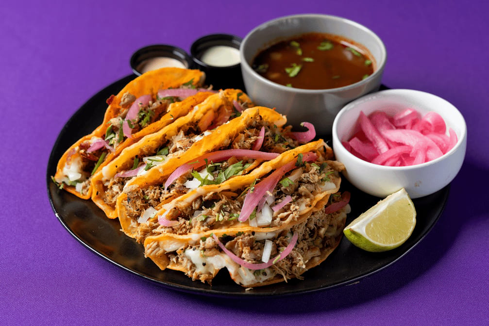 Chicken Birria Tacos.