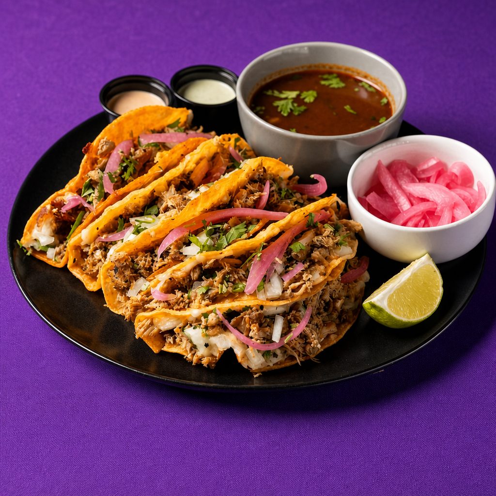 Chicken Birria Tacos.