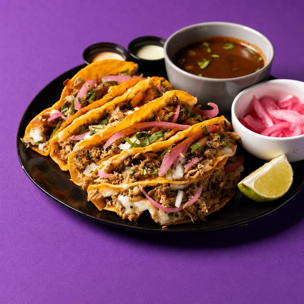 Chicken Birria Tacos.