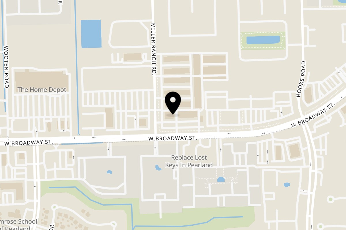 Map showing the location of Dripped Birria Pearland on 9821 W Broadway St #103 in Pearland