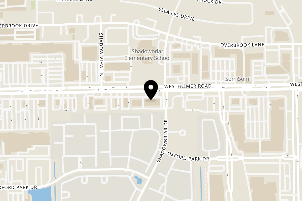 Map showing the location of Dripped Birria Westchase on 12303 Westheimer Rd Suite F in Houston